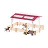 Horse Club Reiterhof mit Reiterin und Pferden