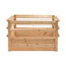 Lärchenholz-Hochbeet Premium XXL Natur, 125 x 91 x 73 cm