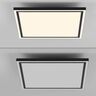 Quadratische LED-Deckenleuchte Edging-Smart mit abgerundeten Ecken, bestehend aus einem Rahmen und einer zentralen, leuchtenden Fläche. Die Leuchte ist vor einem neutralen Hintergrund abgebildet.