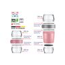 Lunchpot-/ Pocketbox-Set, rosa