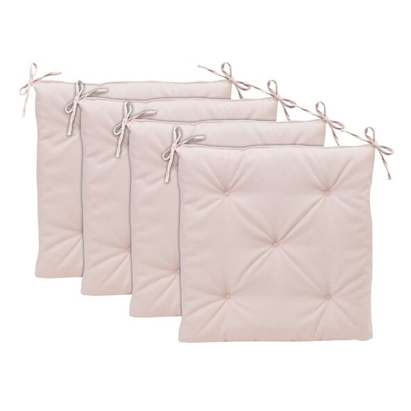 Sitzkissen Darco, 40 x 40 cm, 4er Set, creme