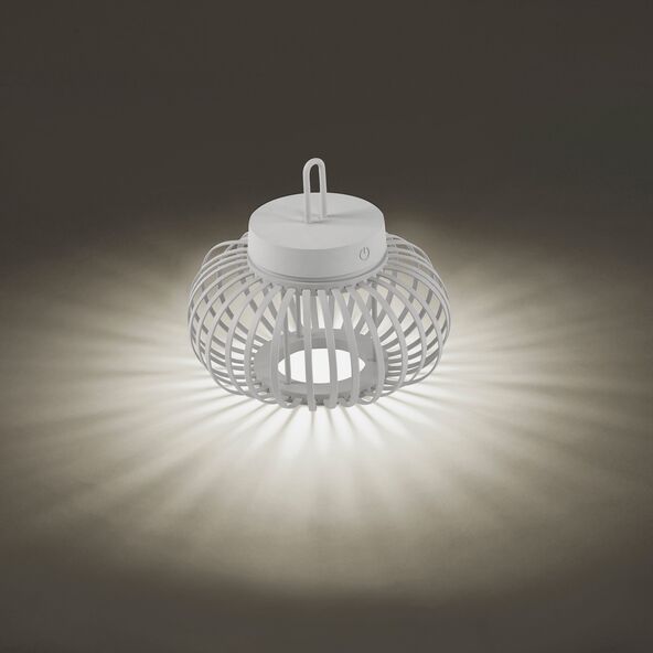LED-Akku-Tisch- und Bodenleuchte Korga, weiß, ⌀ 25 cm