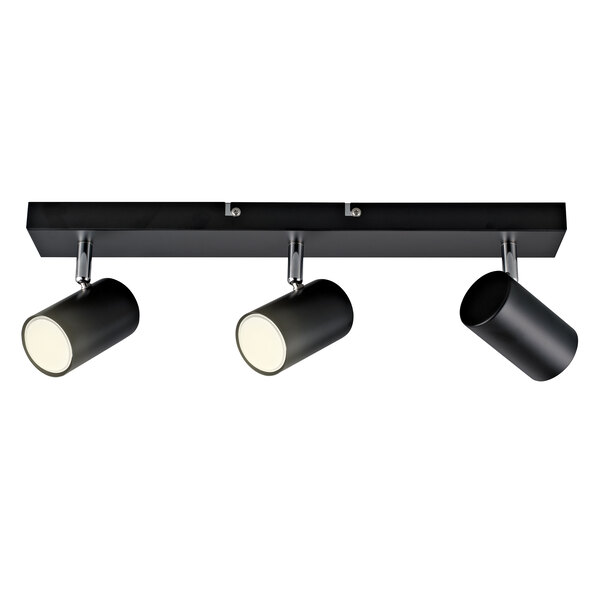 LED-Deckenstrahler 3er Spot, inkl. 3x GU10, schwarz