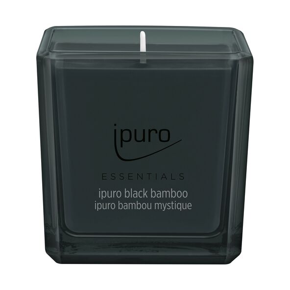 Duftkerze ESSENTIALS black bamboo, 6er Set