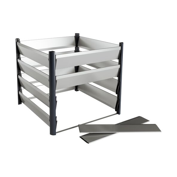 Design-Komposter aus Aluminium, 90 x 90 x 80 cm