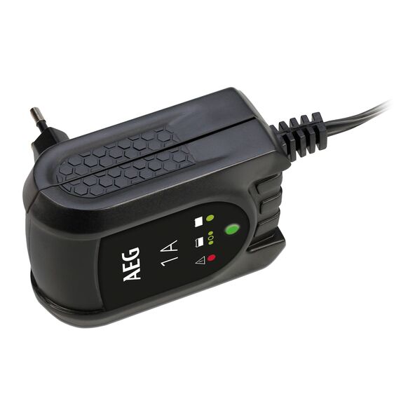 Silberfarbenes, elektronisches Gerät mit Kabeln und Klemmen vor weißem Hintergrund, vermutlich zum Anschließen an eine Autobatterie. Das Produkt ist ein Batteriepulser.
