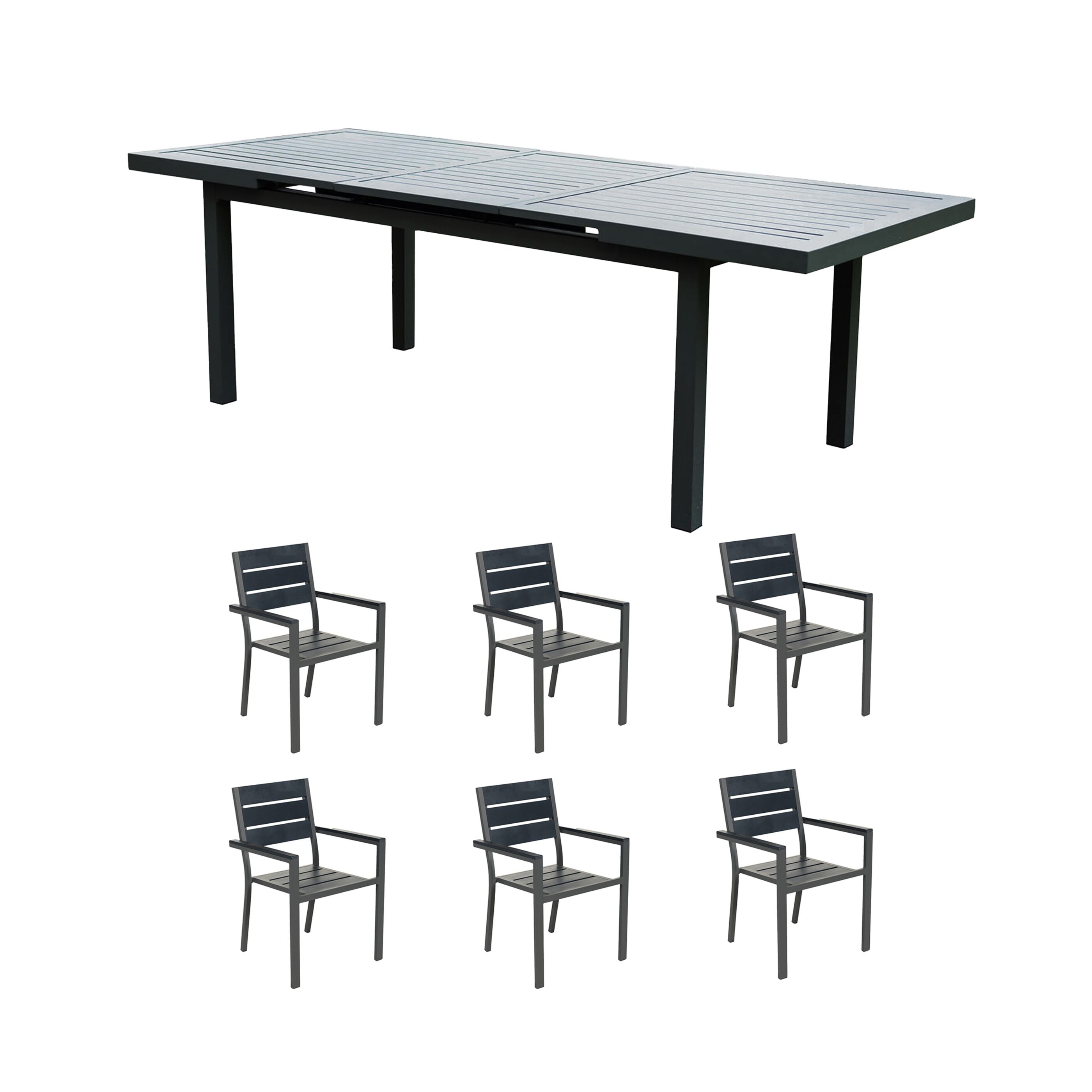 GartenmöbelSet Tisch & 6 Stühle von Home Deluxe