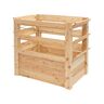 Lärchenholz-Hochbeet Premium XL Natur, 91 x 66 x 73 cm