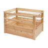 Lärchenholz-Hochbeet Premium XXL Natur, 125 x 91 x 73 cm