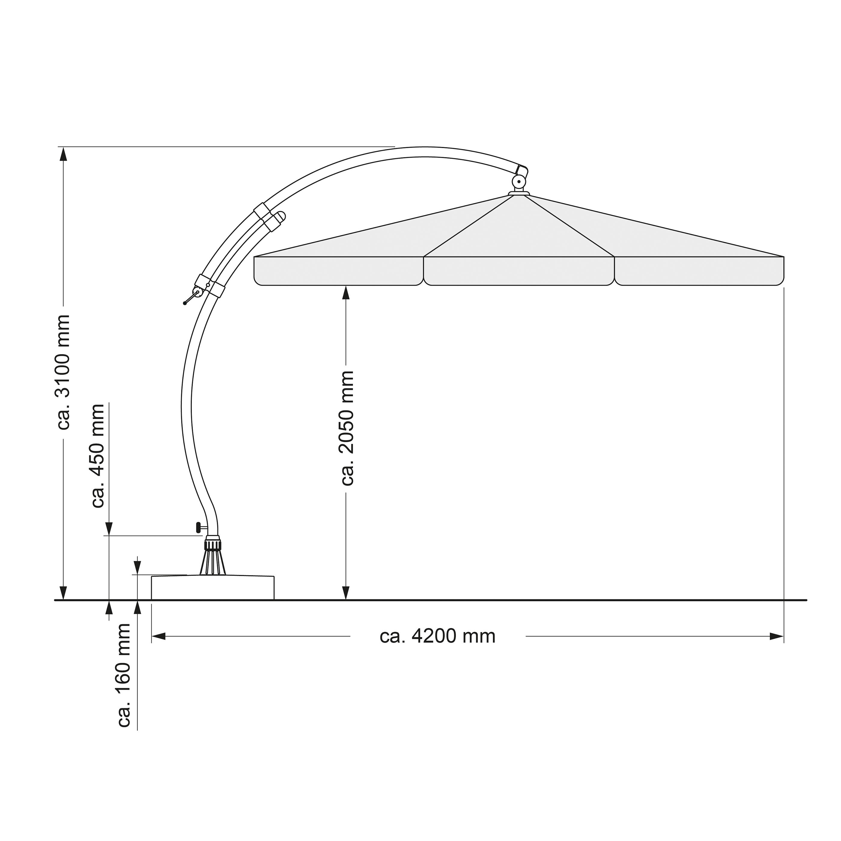 Sun Garden Ampelschirm Easy Sun, 350 cm | ALDI ONLINESHOP