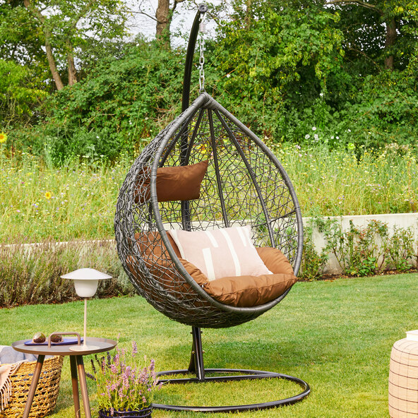 Polyrattan-Hängesessel Cielo inkl. Regenabdeckung