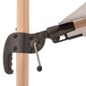Aluminium-Ampelschirm, eckig, Holzoptik