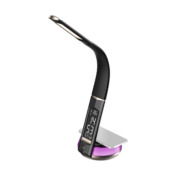 LED-Schreibtischlampe mit Wireless Charging, schwarz