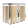 Bepflanzbare Mülltonnenbox Edelstahl, 2 x 240 l