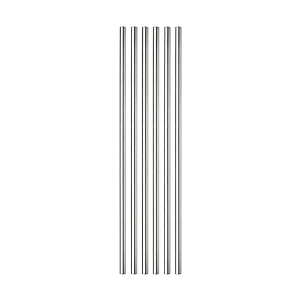 Wiederverwendbare Strohhalme, Edelstahl, gerade, 12-tlg.
