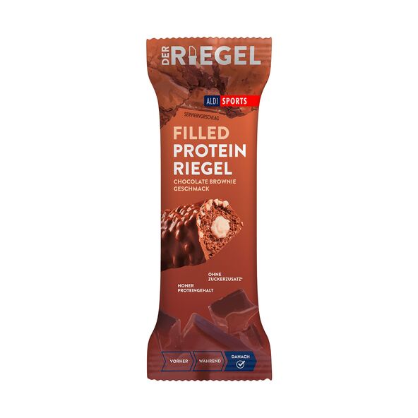 Filled Protein-Riegel Chocolate-Brownie, 6er Set (6 x 45 g = 270 g)