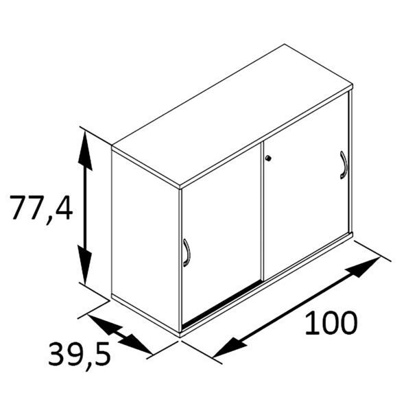 Serie 4000 Aktenschrank 4700, esche grau/weiß matt