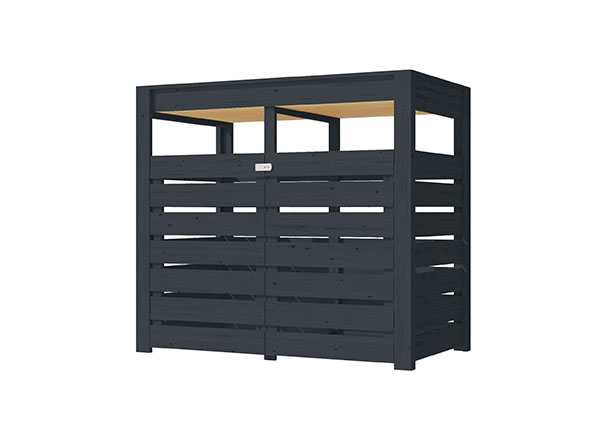 Mülltonnenbox mit Hochbeet, terragrau