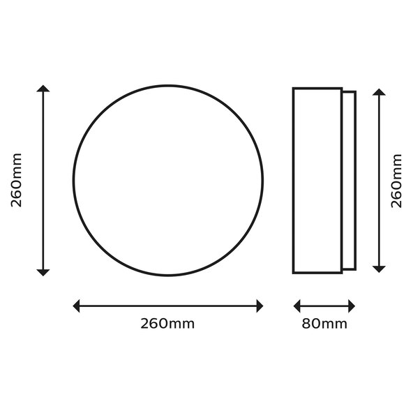 LED-Deckenleuchte Shan CL253 mit Bewegungssensor, Ø 26 cm