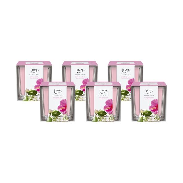 Duftkerze ESSENTIALS flower bowl, 6er Set