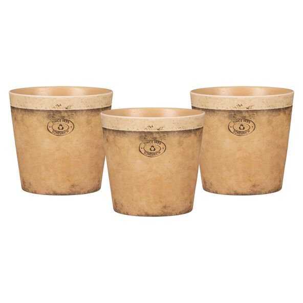 Keramik-Blumentopf 3er Set Ø 16 cm, Toscana Luminoso