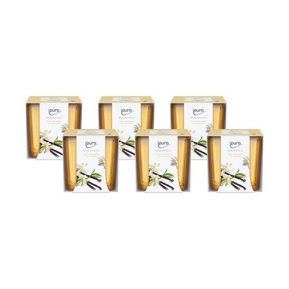 Duftkerze ESSENTIALS soft vanilla, 6er Set