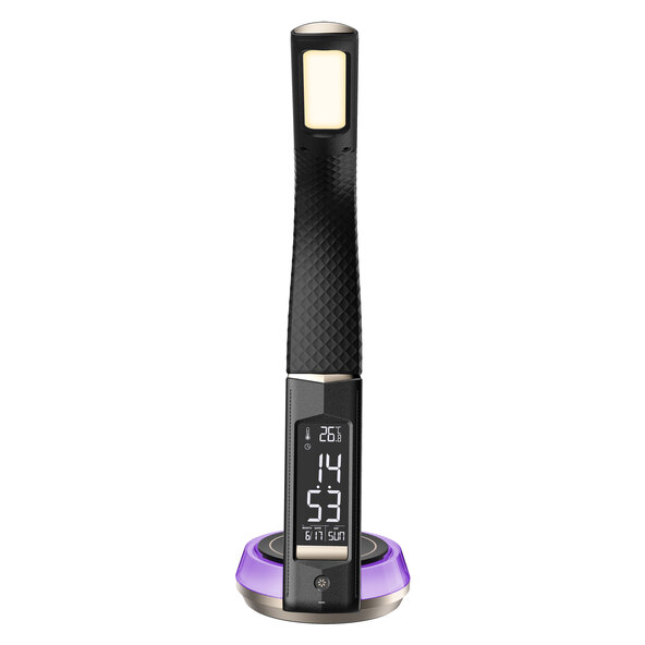 LED-Schreibtischlampe mit Wireless Charging, schwarz
