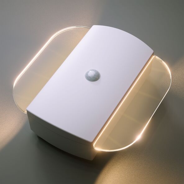 LED-Treppenlicht, 3er Set, eckig