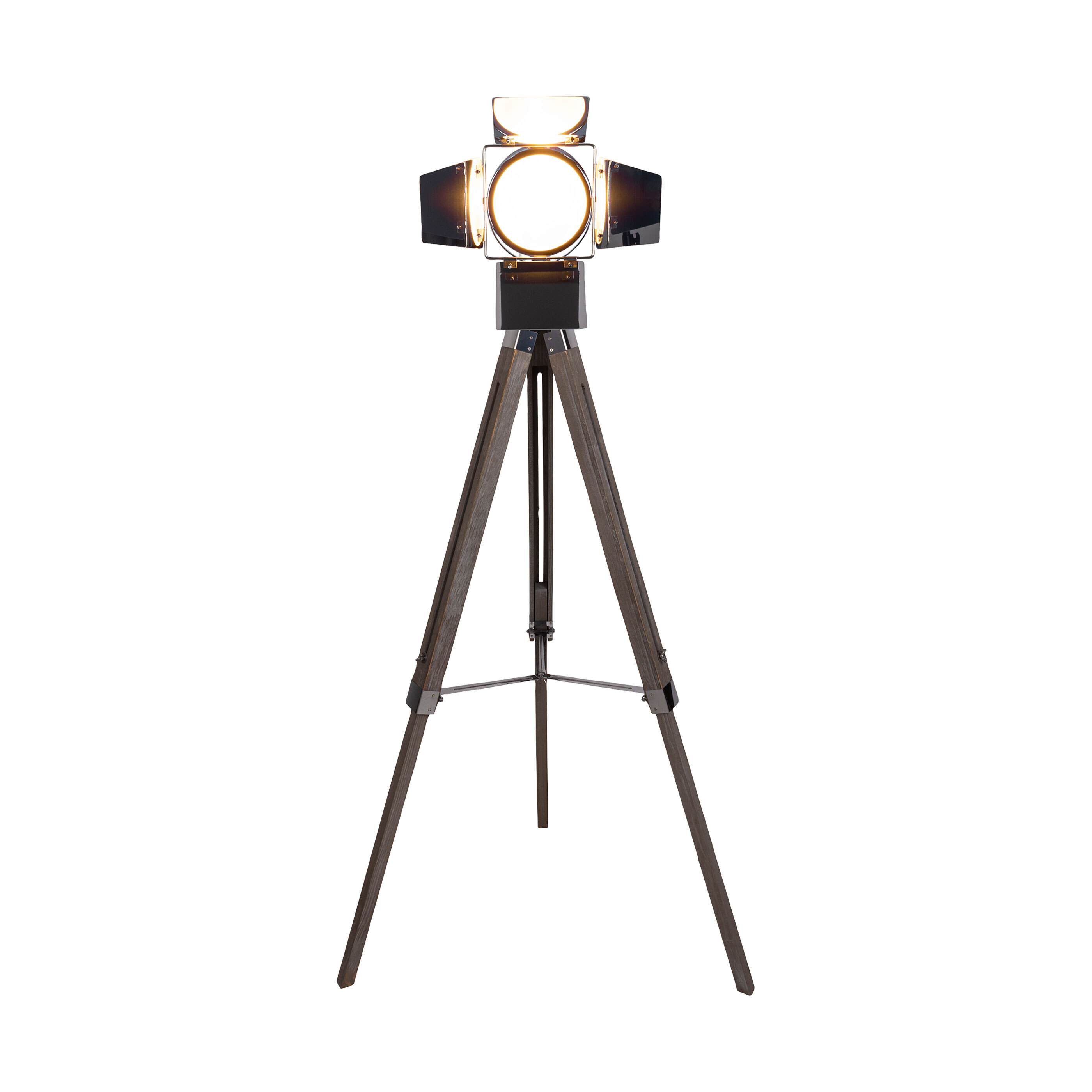 Näve DreibeinStehlampe Holly E27 Holz/Metall ALDI