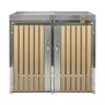 Bepflanzbare Mülltonnenbox Edelstahl, 2 x 240 l