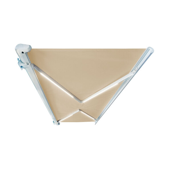 LED-Vollkassettenmarkise ELOS V2 inkl. Windsensor sandfarben, 350 x 250 cm