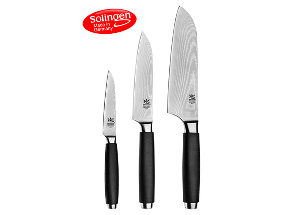 Damastmesser-Set, 3-tlg.