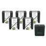 Duftkerze ESSENTIALS black bamboo, 6er Set