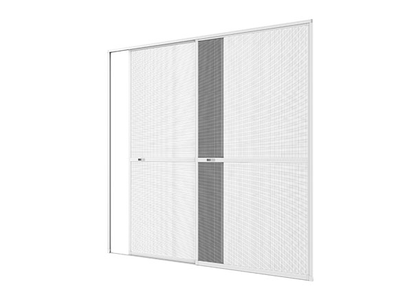 Insektenschutz-Alu-Doppelschiebetür Comfort, 240 x 240 cm, weiß