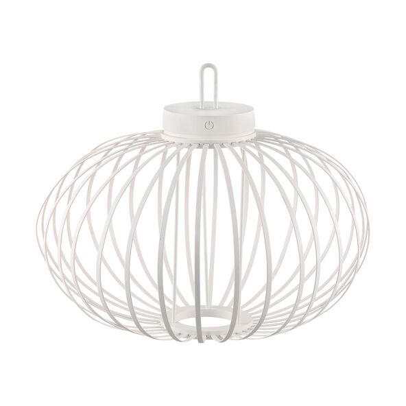 LED-Akku-Tisch- und Bodenleuchte Korga, weiß, ⌀ 46 cm
