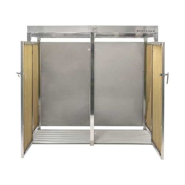 Bepflanzbare Mülltonnenbox Edelstahl, 2 x 240 l