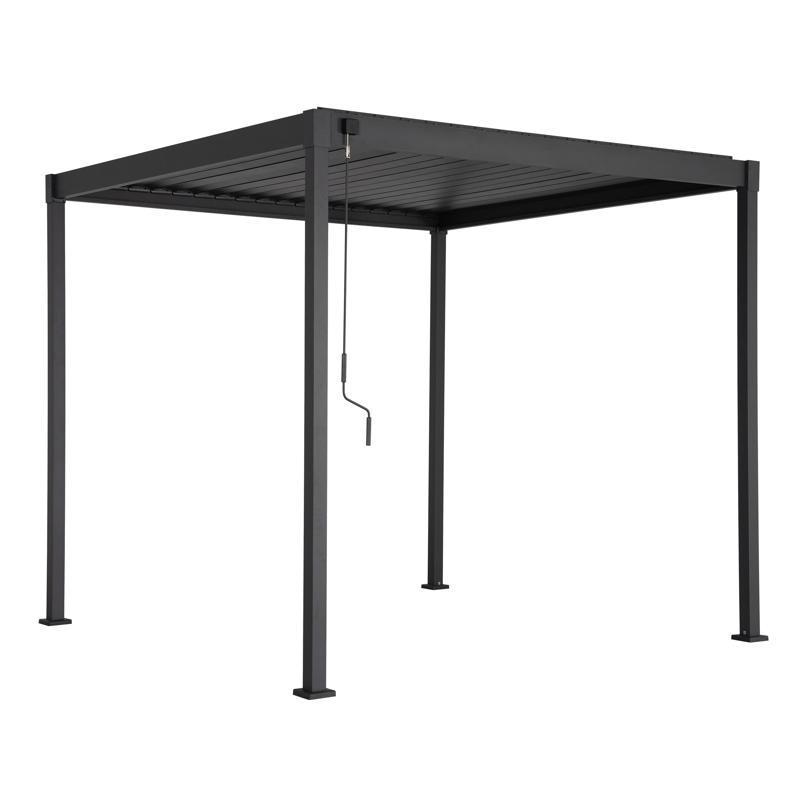 Mirador Pavillon mit Lamellendach, anthrazit ALDI