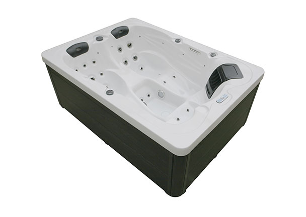 Outdoor Whirlpool White Marble, 2 Liegeflächen