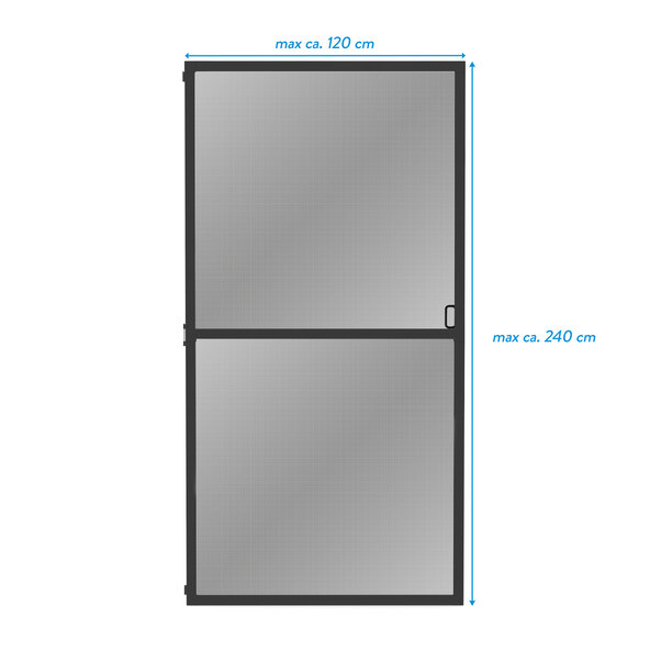 Insektenschutz-Türbausatz Compact, 120 x 240 cm, anthrazit