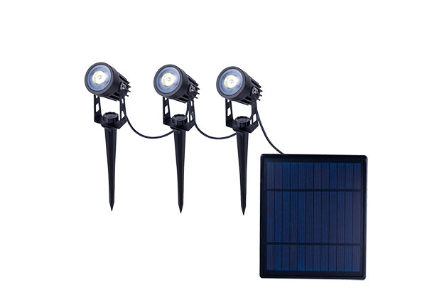 LED-Solarspot Spoti, 3er Set, inkl. Solarpanel und Erdspießen
