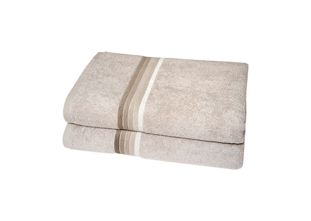 Duschtuch, 2er Set, beige