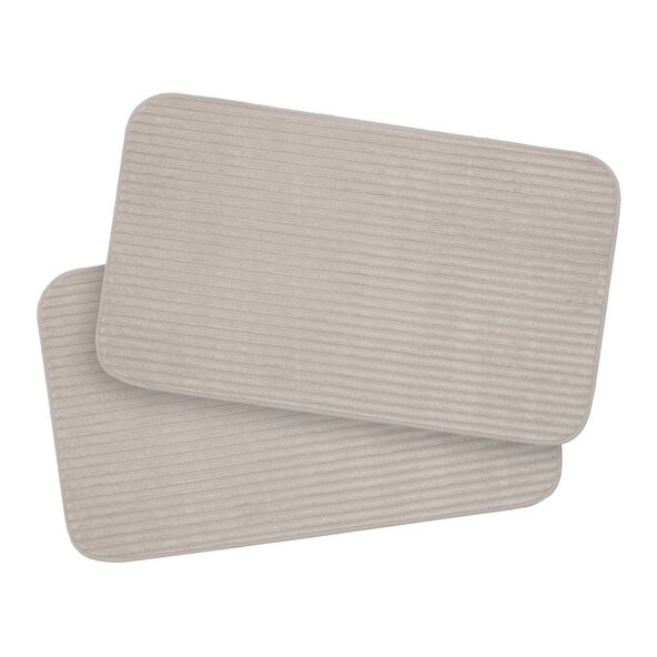 Badteppich Berlin in Cord Optik, 2er Set, 50 x 70 cm, taupe