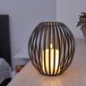 LED-Kerzenlaterne, schwarz
