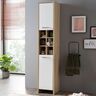 Hochschrank Fano 340, Eiche hell/kreideweiß