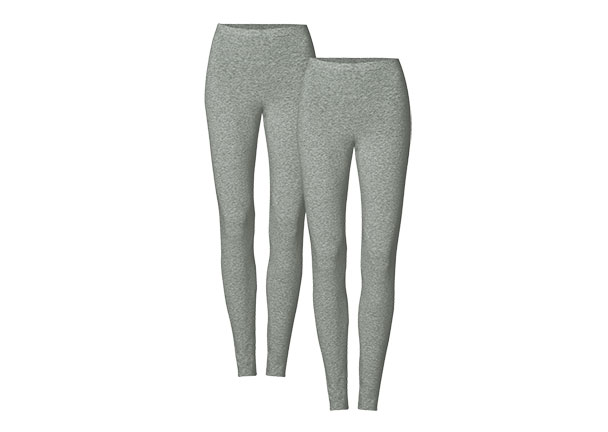 Leggings, lang, 2er Set, grau, 40/42