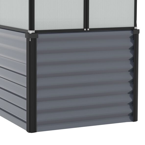 Hochfrühbeet Gaia Jumbo HKP4mm, granit/schwarz
