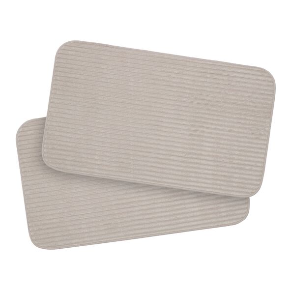 Badteppich Berlin in Cord Optik, 2er Set, 60 x 100 cm, taupe