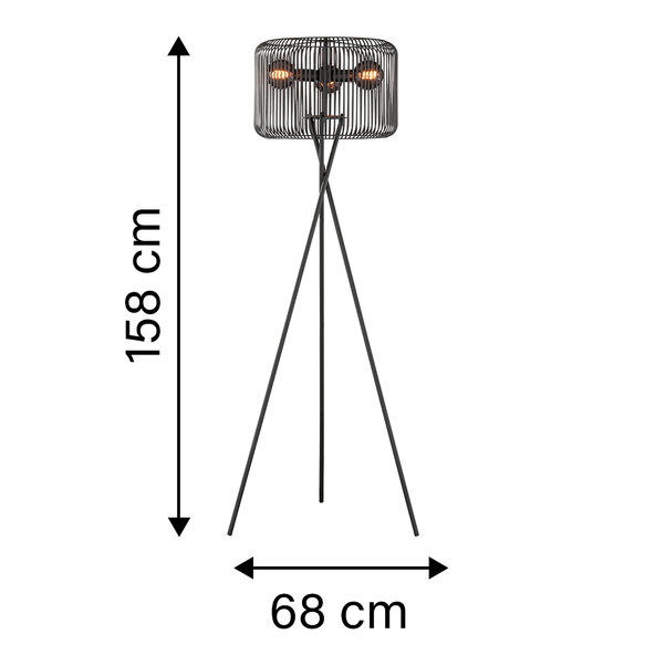 LED-Stehleuchte Cage, 12 W, 180 lm