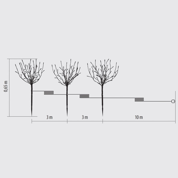 Outdoor LED-Sträucher, braun