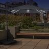 Alu-LED-Solarpendelschirm, 250 x 250 cm, anthrazit